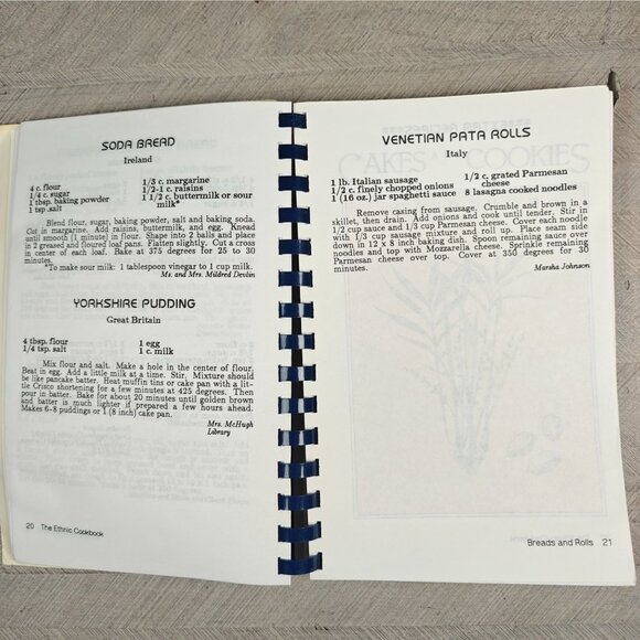 Vintage Ethnic Cookbook Western Pennsylvania Local Recipes Spiral Bound - Picture 4 of 9